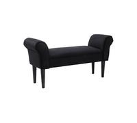 Banc banquette design contemporain accoudoirs courbés grand confort 102L x 31l x 51H cm noir