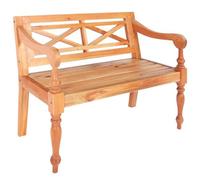 Banc Batavia 98 Cm Bois D'acajou Massif Marron Clair
