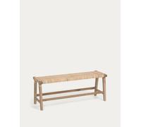 Banc Beida 120 x 48 x 40 cm en teck, rotin Banc d'assise Meuble
