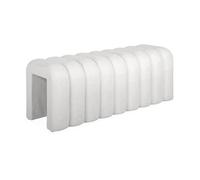 Banc. bout de lit blanc contemporain en tissu