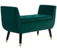 Banc-canapé - Banc de rangement - Banc d'entrée - Banc assise - Avec espace de rangement - En polyester velouté