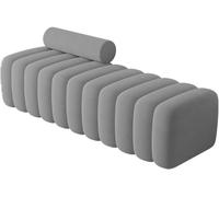 Banc capitonné capitonné avec rangement, repose-pieds rembourré et siège pour entrée, chambre à coucher ou salle à manger