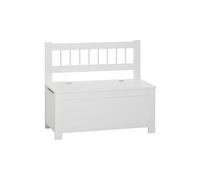 Banc / coffre à jouets en bois coloris blanc - L.74 x l.34 x H.64 cm -PEGANE- Blanc G