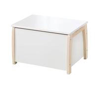 Banc Coffre À Jouets En Bois Massif Avec Fermeture Amortie Blanc - Naturel TU
