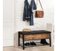 Banc Coffre D'entrée Nino Design Industriel Marron