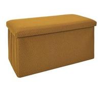 Banc coffre pliable en tissu texturé maille 3D jaune - ELECTRON - ALTOBUY Jaune