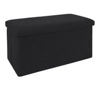 Banc coffre pliable en tissu texturé maille 3D kaki - ELECTRON - ALTOBUY Noir