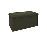 Banc coffre pliable en tissu texturé maille 3D noir - ELECTRON -