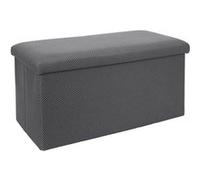 Banc coffre pliable en tissu texturé maille 3D noir - ELECTRON - ALTOBUY Gris