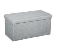 Banc Coffre Pliante ""Tomaz"" 76cm Gris Clair