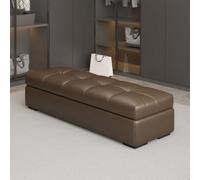 Banc Coffre Rembourré, Pouf De 160 Cm De Long avec Rangement Dissimulé, Banc De Pied De Lit, Banc à Chaussures Dentrée, Capacité De 300 Kg D 31.5D x 0.4W x 0.4H