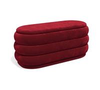Banc coffre - Velours - Bordeaux - ECAMBI