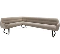 Banc-d'angle Taya-Flex 285x190 cm châssis à Patins Plat Noir bou oue Ressort ensaché à Droite Banc-de-Salle-à-Manger