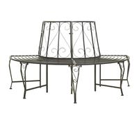 vidaXL Banc de jardin Jucken acier gris argenté 160x80x89 cm