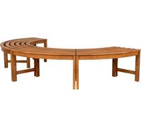 Banc d'arbre Male semi-circulaire sans dossier 250 cm, couleur:teak