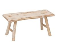 Banc d'assise en bois coloris beige - Longueur 70 x Profondeur 26 x Hauteur 31 cm - -