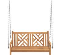 Banc de balançoire de jardin vidaXL 114 x 60 x 64 cm en teck massif