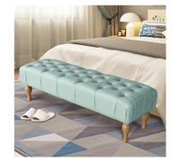 banc de chambre Banc rembourré, banc de chambre à coucher for bout lit, piano, salle manger, chaussures d'entrée avec siège capitonné for le salon, coiffeuse, repose-pieds pieds en bois(Green)