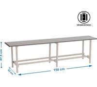 Banc de données en métal démonté, 1500 mm