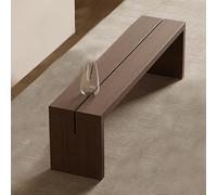 Banc de ferme en bois massif - Chaise d'entrée et table basse, repose-pieds polyvalent et tabouret d'extrémité de lit pour cuisine, véranda et salle à manger (couleur café)