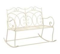 vidaXL Banc de jardin 104 cm fer antique blanc