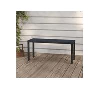 vidaXL Banc de jardin 110 cm acier et WPC noir