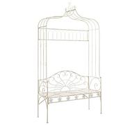 Banc de jardin 122 cm Fer Blanc antique