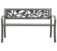 Banc de jardin 125 cm acier gris