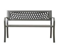 Banc de jardin 125 cm acier gris