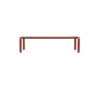 Banc de jardin 175x45 cm en aluminium rouge Vondel