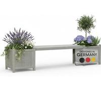 Banc de jardin 180 cm, banc de parc, banc en bois avec jardinière, banc de jardin en bois, banc pour 2 personnes
