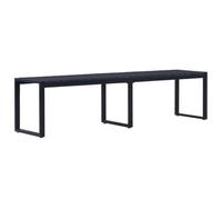 Banc de jardin 180 cm Panneau PS Noir