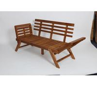 Banc de jardin 196x70x75cm Pliable Bois d'acacia Canapé Parc Assis Meubles de jardin