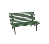 Banc de jardin 2 places assise dossier à lattes alu vert