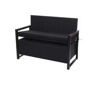Banc de jardin 2 places avec coffre métallique
