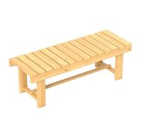 Banc de jardin 2 places bois résistant à l’eau, charge 250kg 110x38x35cm bois naturel Outsunny