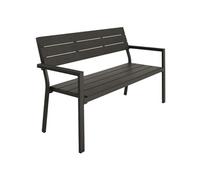 Banc de jardin 2 places gris foncé