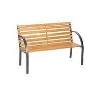 Banc de jardin 2 places marron en pin de chine 119,5x62x83cm stable robuste résistant temps haut gamme