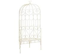 vidaXL Banc de jardin 95 cm fer antique blanc