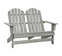 banc de jardin Adirondack 2 places en bois massif de sapin gris
