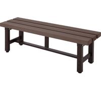 Banc de jardin alu HWC-K60, banc banc de parc banc de balcon, résistant aux intempéries WPC 120cm, brun