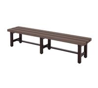 Banc de jardin alu HWC-K60, banc banc de parc banc de balcon, résistant aux intempéries WPC 180cm, brun