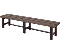 Mendler Banc de jardin HWC-K60 – Alu, WPC résistant aux intempéries 180 cm, brun