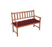 Banc de jardin avec coussin 120 cm Bois d'acacia massif