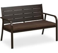 Banc de jardin avec coussin d'assise