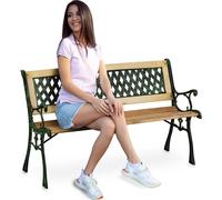 Banc de jardin avec dossier 124 x 74 x 43 cm Canapé Fusio