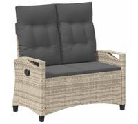 Banc de jardin avec oreiller 105 x 60 x 112 cm acier