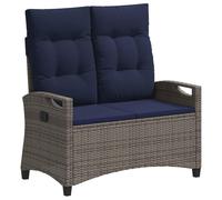 Banc de jardin avec oreiller 105 x 60 x 112 cm acier