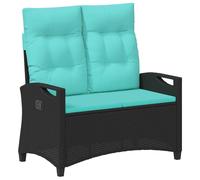 Banc de jardin avec oreiller 105 x 60 x 112 cm acier