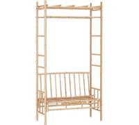 Banc de jardin avec pergola 116 cm Bambou